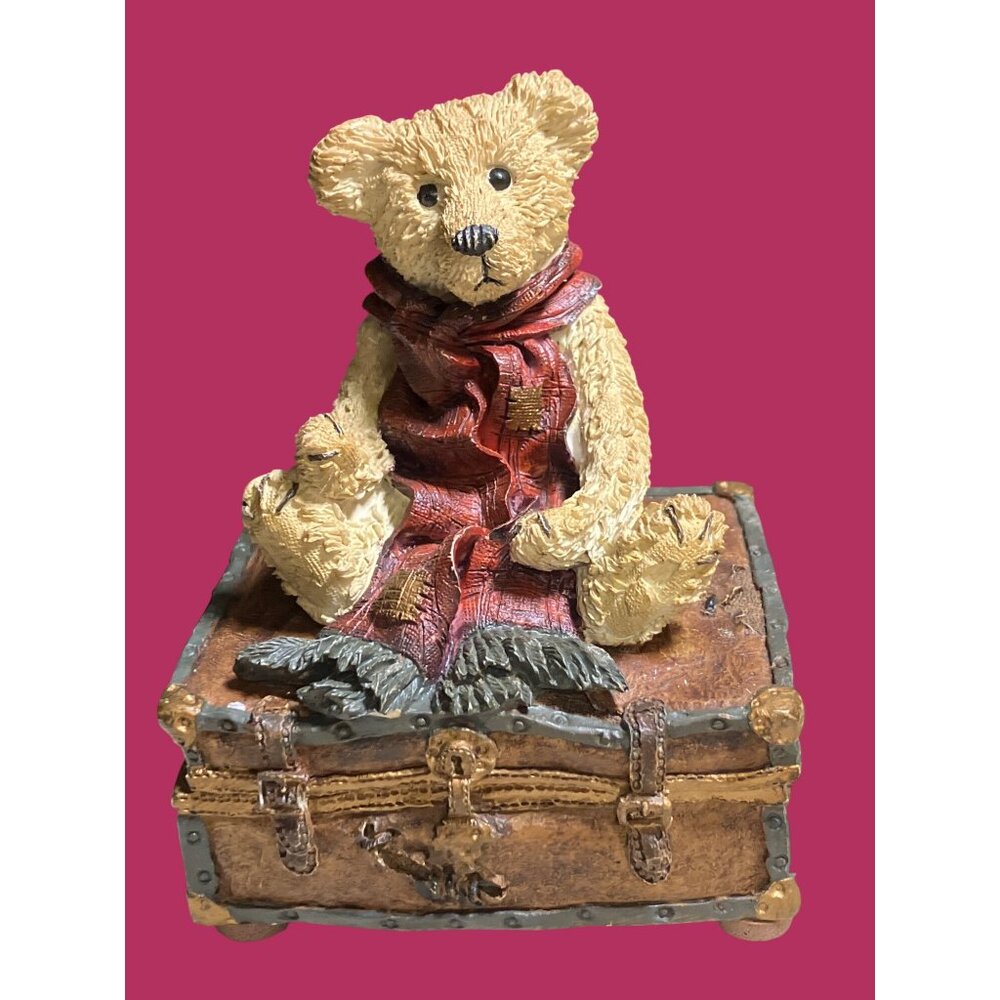 Boyds Bears Bearstone  Grenville On Trunk  Boxed